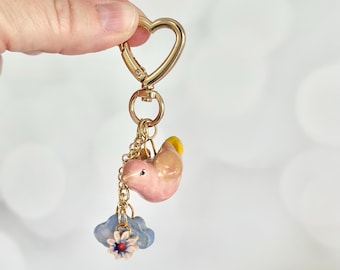 Bird Bag Charm Bird Charm Bag Bird Charms For Bag Gift for Bird Mom Gift Bird Lover Art Gift Bird Art Mom Unique Birthday Bird Bag Decor
