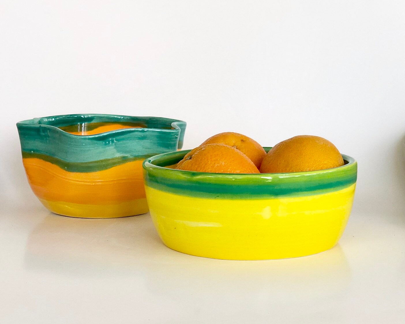Yellow Serving Bowl, Kitchen Fruit Bowl, Serving Bowl, Pasta Bowl