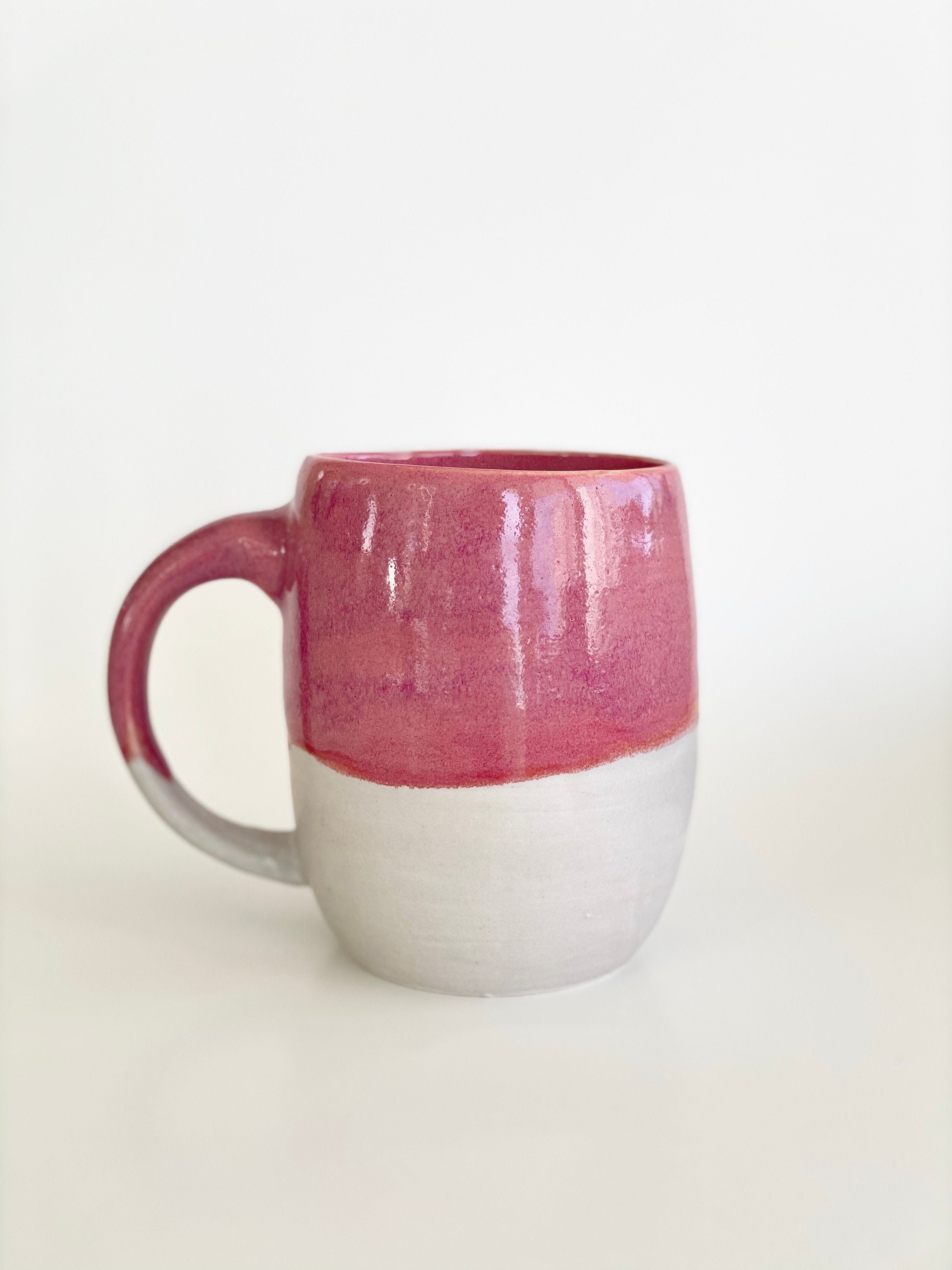 Pink Porcelain Mug, Coffee Mug, Handmade Coffee Mug, Pink Mug, Handmade