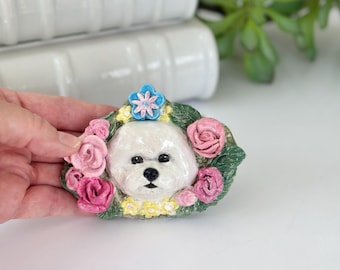 Westie Wall Art Gift Dog Portrait Gift West Highland Terrier Memorial Pet Art Sculpture Dog Pet Loss Gift Dog Wall Art Gift Westie Mom