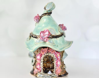 Fairy House Gift Trinket Fairy Art Tree House Garden Gift Fairy House Garden Fairy Collection Decor Fairy Lover Gift Handmade Fairy Gift