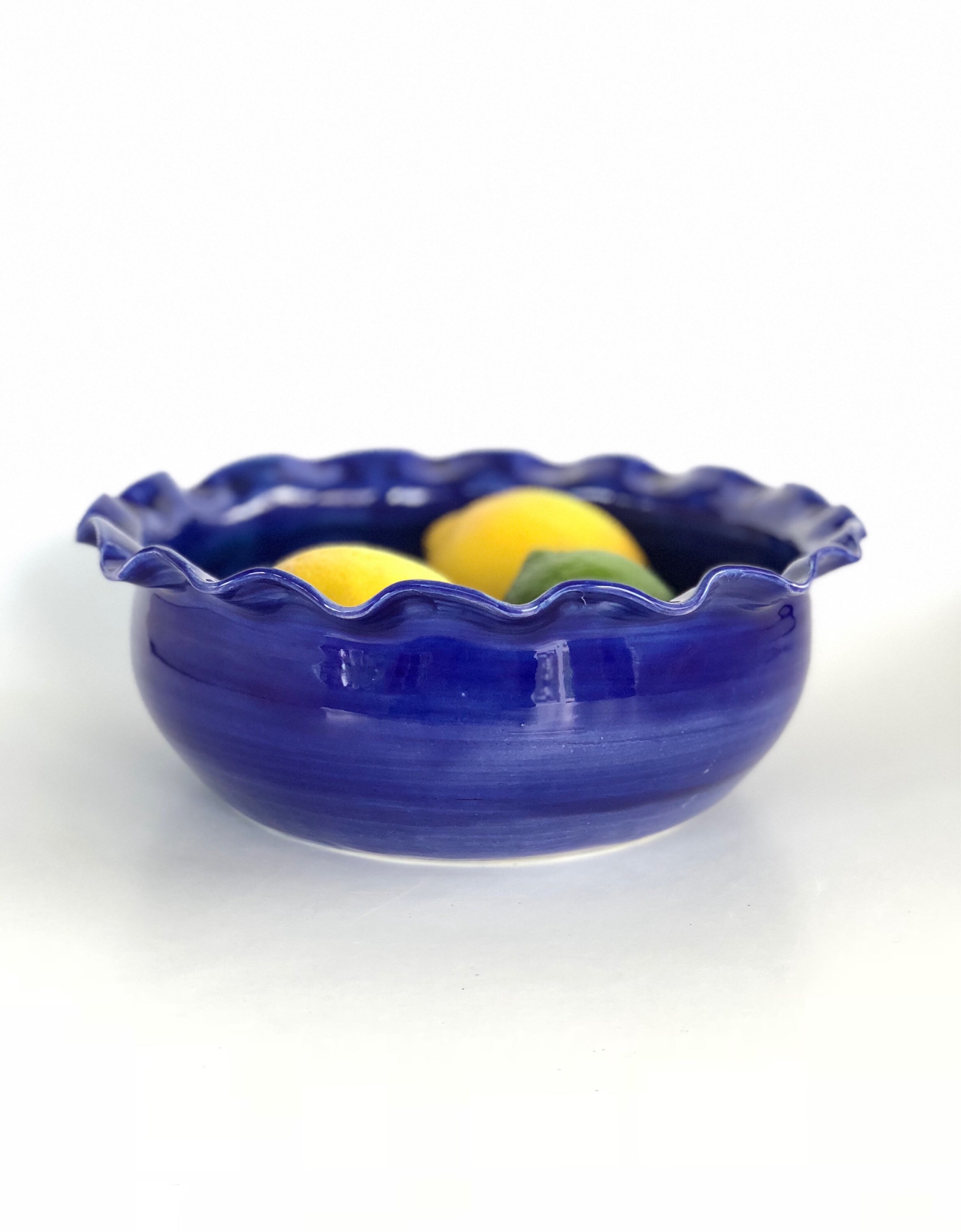 Handmade Blue Bowl, Cobalt Bowl, Pottery Serving Bowl, Blue Pottery