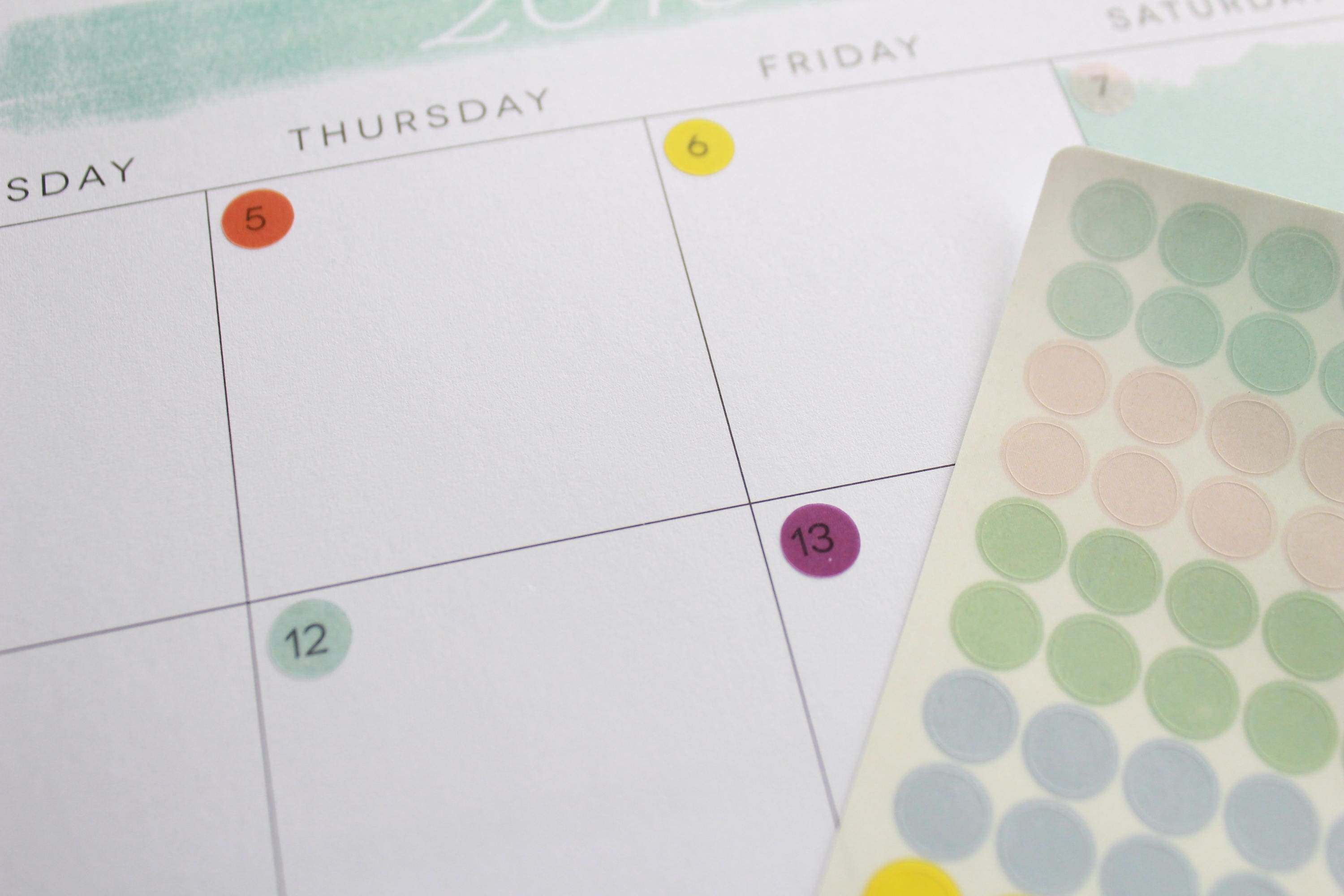 date dot stickers erin