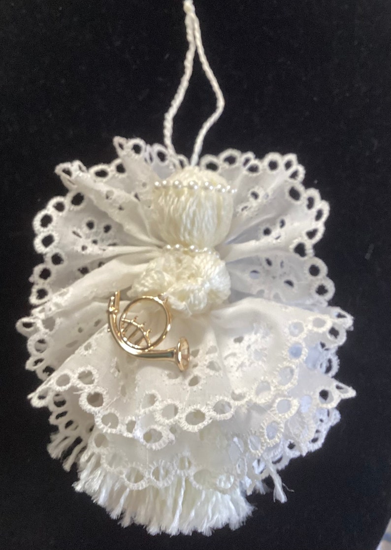 Lovely Eyelet Lace Angel Ornament Etsy