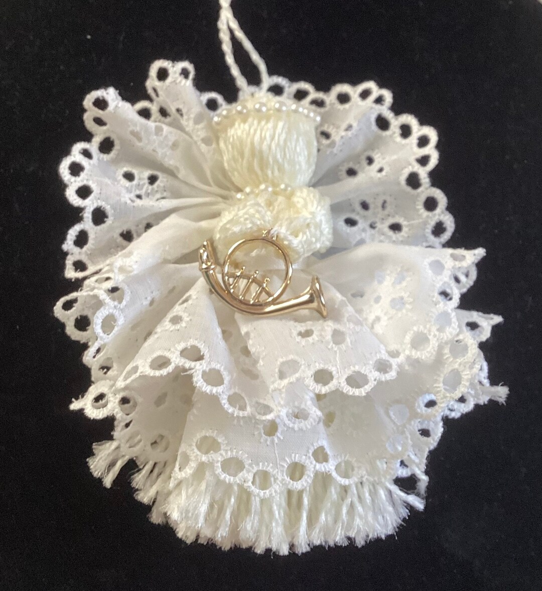 Lovely Eyelet Lace Angel Ornament Etsy