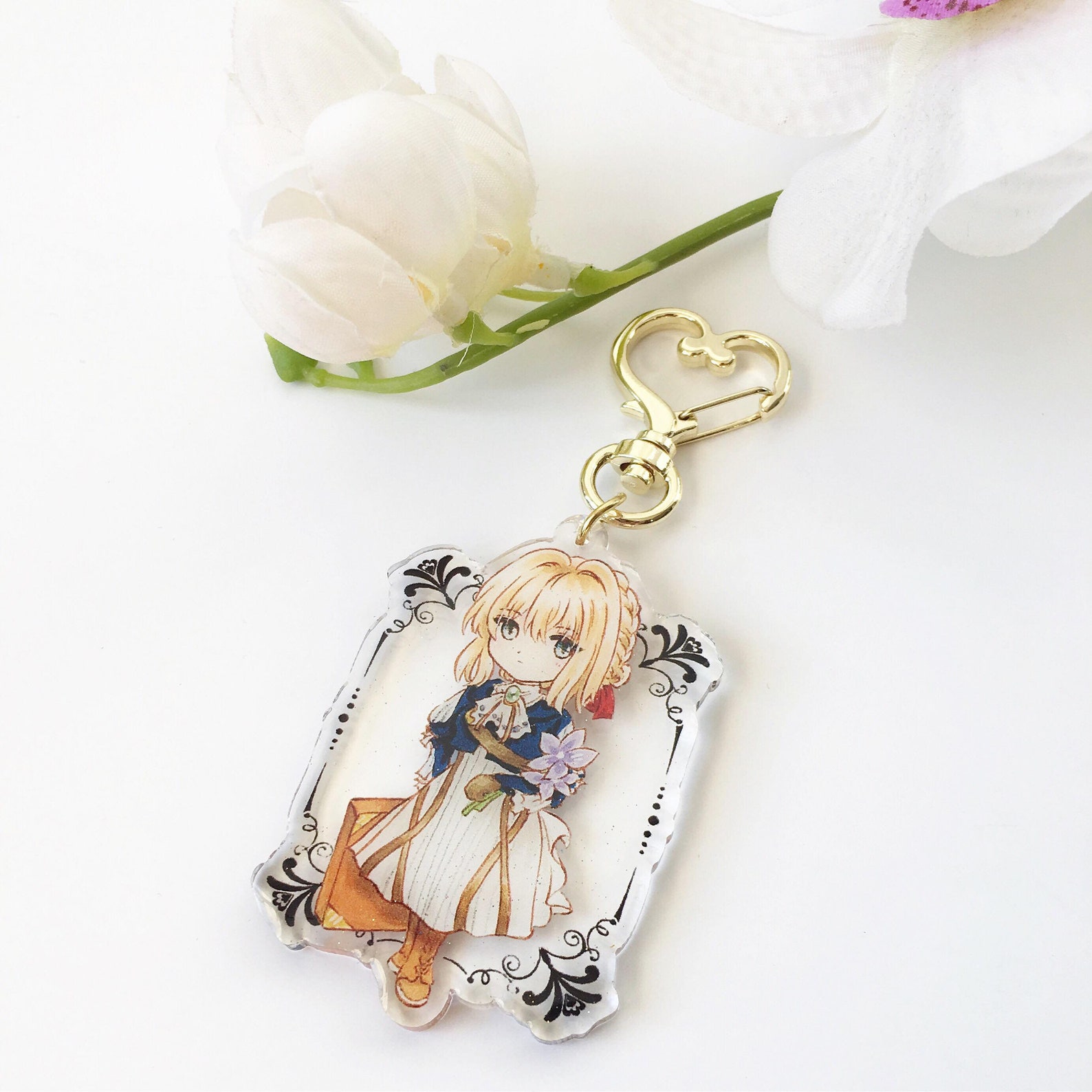 Violet Keychain Violet Evergarden Etsy