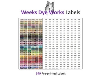 Weeks Dye Works Labels - Floss image and white.