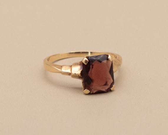 Vintage 14k Gold Ring | 1940s Real Gold | Size 8 Resizable | Sculpted Midcentury Ring | Real Solid Gold