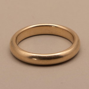 Classic 14k Gold Ring | 3.8mm Wide Stacking Band | Solid Construction Stacker | Size 8 | Resizeable | Real Solid Gold