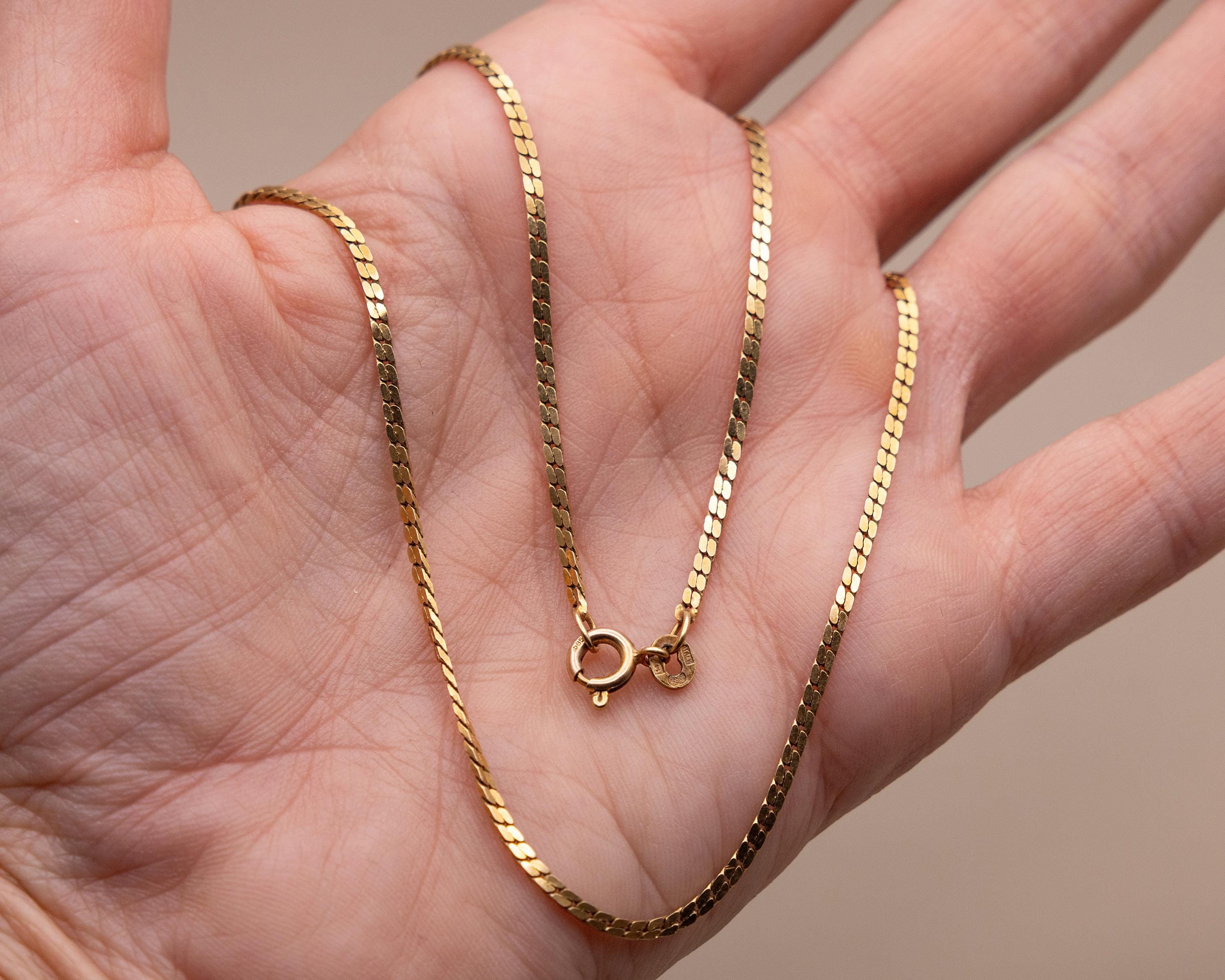 UNOAERRE Vintage 14k Gold Italian Solid Gold Fancy Link 18 Inch Chain  Timeless Elegance grams