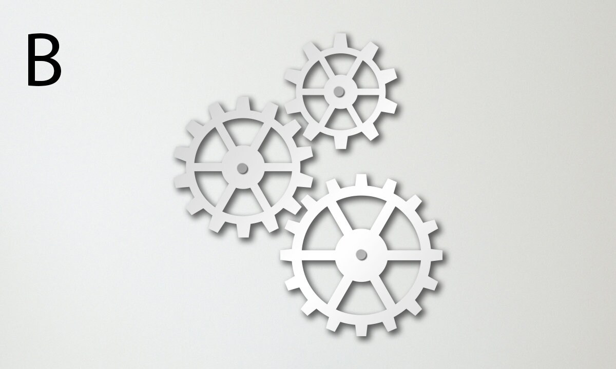 Laser Cut Metal Wall Art Gears | Etsy