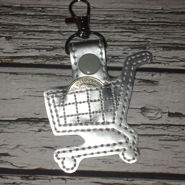 Shopping Cart, Wagon, Buggy, Quarter holder, keychain, key fob, Aldi Quarter Keeper, Snap Tab, Key Fob, Aldi Quarter Holder