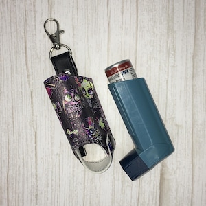 Horror, Skull Ice Cream inhaler case, inhaler holder, Inhaler Keychain, asthma inhaler, Inhaler Keeper, Ventolin HFA holder, asthmatic gift