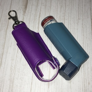 inhaler holder, Inhaler Keychain, asthma inhaler, Inhaler Keeper, Ventolin HFA holder , Gift for asthmatic Purple