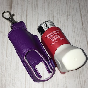 Pro air HFA inhaler holder Keychain, asthma inhaler, Inhaler Keeper asthmatic gift Purple, Lavender