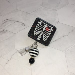 Radiology Rib cage Badge Reel, Cute Badge Reel, Permanent or Interchangeable, Gift for X-Ray technicians, Radiology Tech