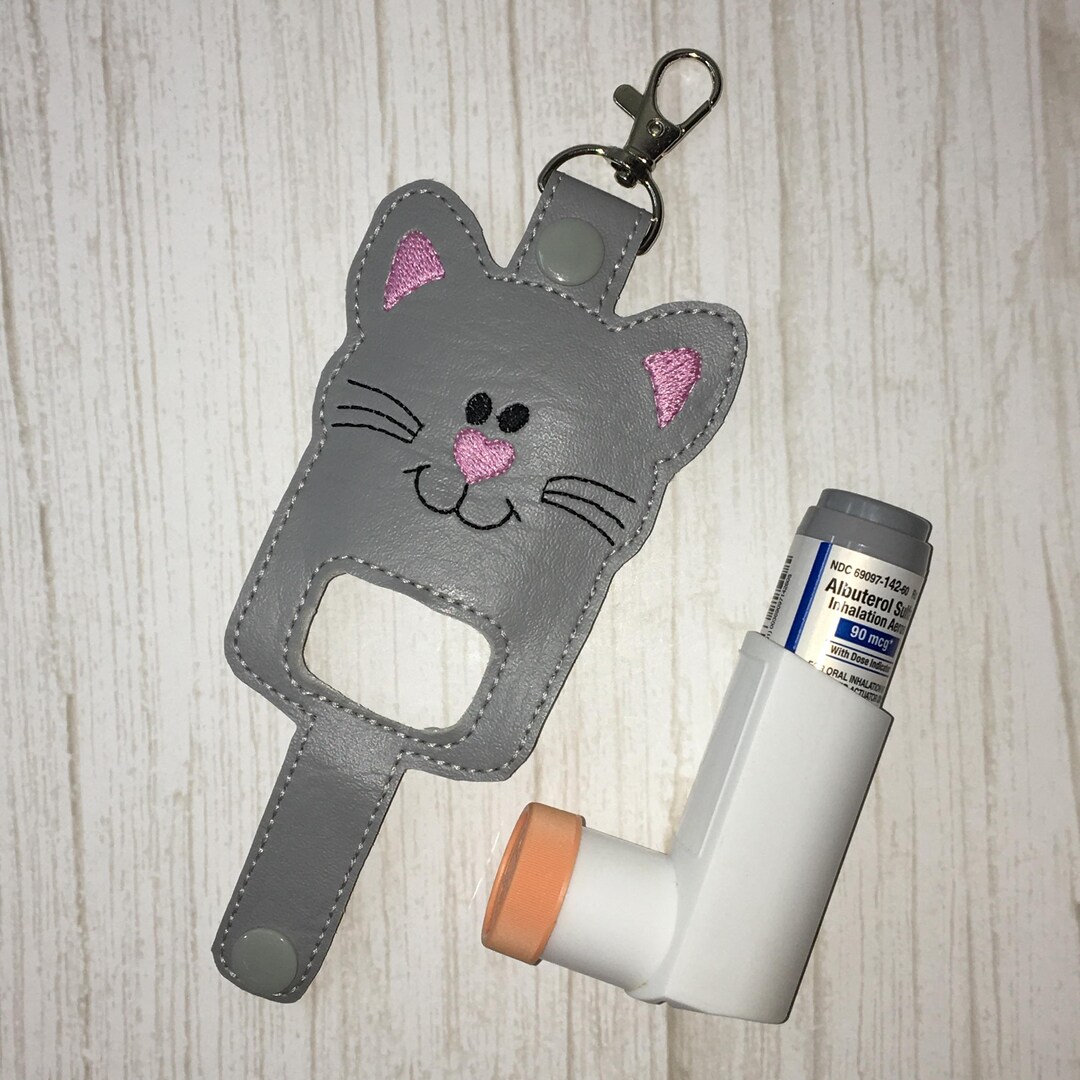 Cat Inhaler Case, Inhaler Holder, Inhaler Keychain, Asthma Inhaler ...