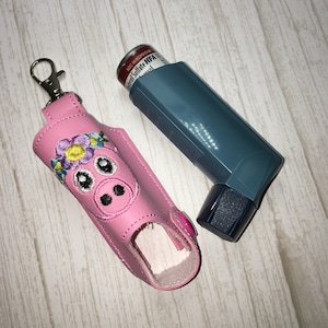 Pig inhaler holder, Inhaler Keychain, asthma inhaler, Inhaler Keeper, Ventolin HFA holder, Gift for asthmatic