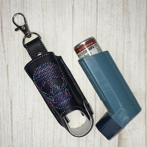 Skull inhaler holder, inhaler Keeper, Inhaler Keychain, asthma inhaler,  Ventolin HFA holder  asthmatic gift