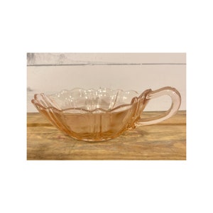 Vintage Pink Depression Glass | Glass Dish | Pink Glass | Antique Glass | Trinket Dish | Candy Dish | Jewelry Dish | Stem Glass | Rare Glass