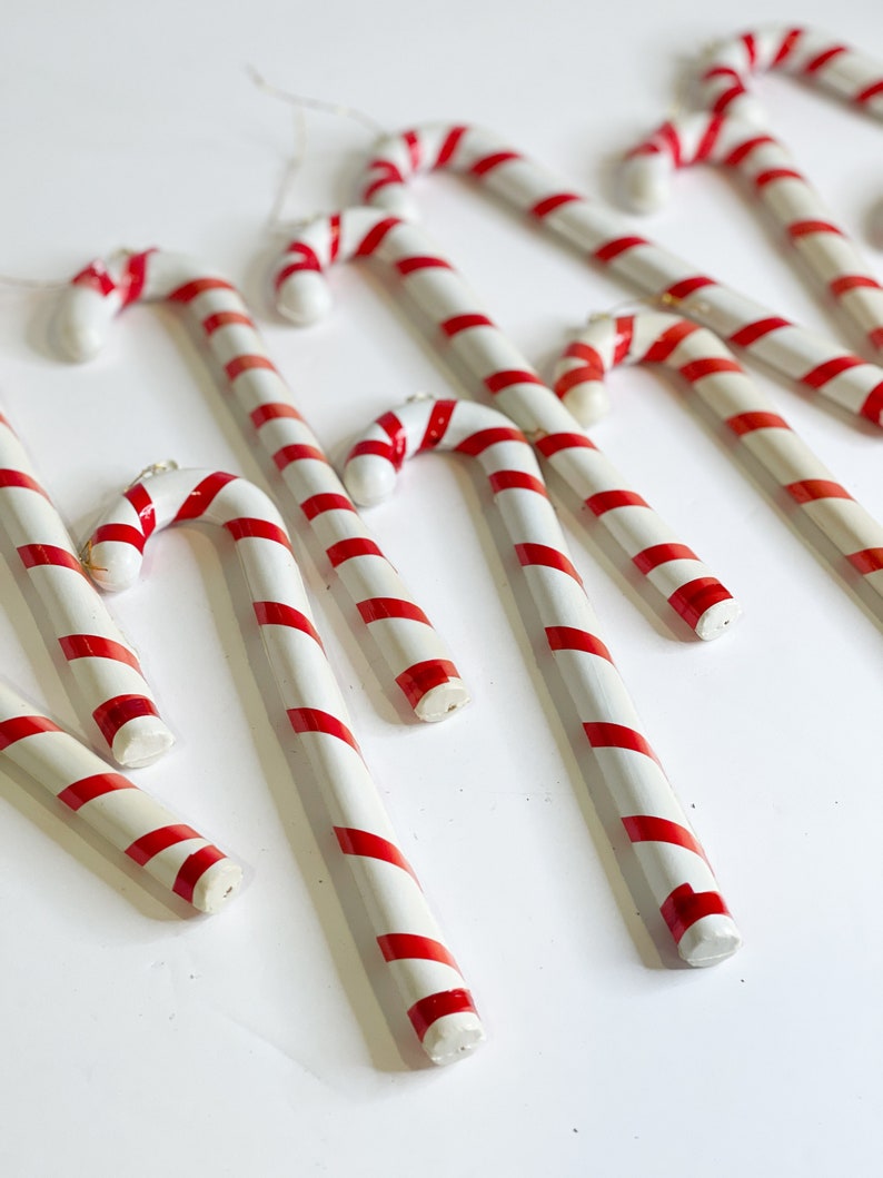 Candy Cane Ornaments Candy Cane Decor Christmas Vintage Ornaments