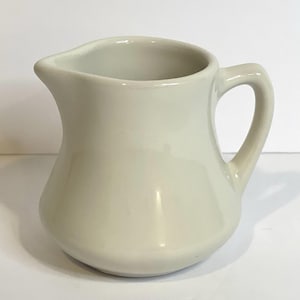 Anfora China White Restaurant Ware Creamer Pitcher 2.5&quot; | Individual Small Cream Pitcher with Handle | Vintage Diner Coffee Ware | Ironstone
