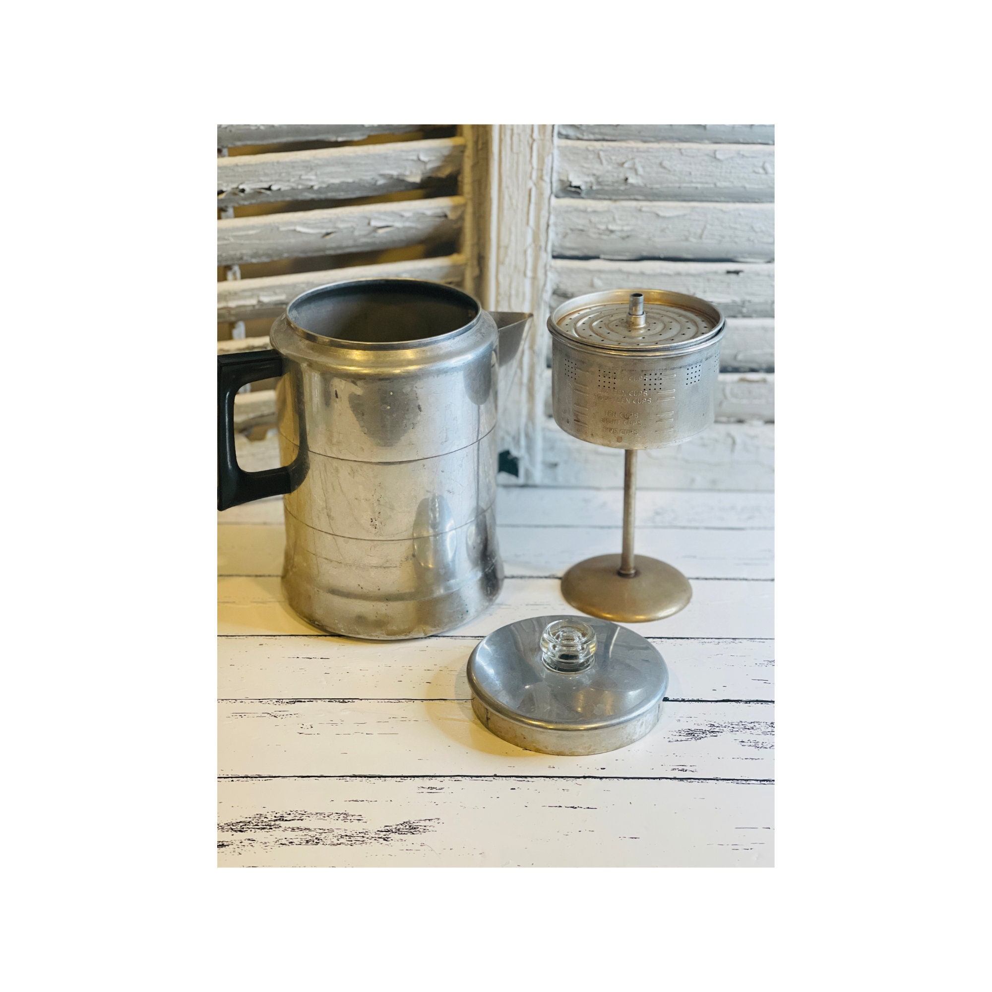 Vintage 1960s Comet Coffee Pot Percolator - Aluminum 9 Cup Capacity - – In  The Vintage Kitchen Shop