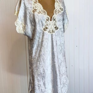 Vintage Lucie Ann II Lace Nightgown | Women's Short Sleep Gown | Romantic White Lingerie | Cottagecore Nightdress | Bridal Sleepwear | White image 8