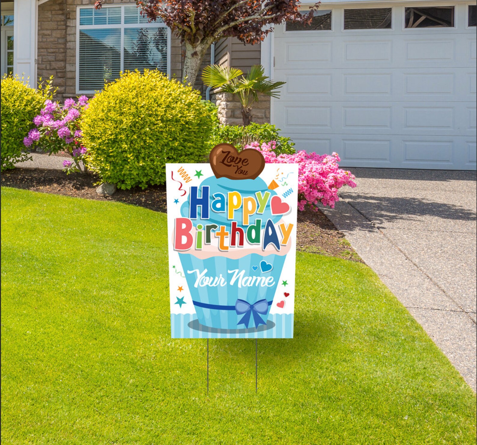 Happy Birthday Yard Sign Customized Lawn Decoration Outdoor Etsy