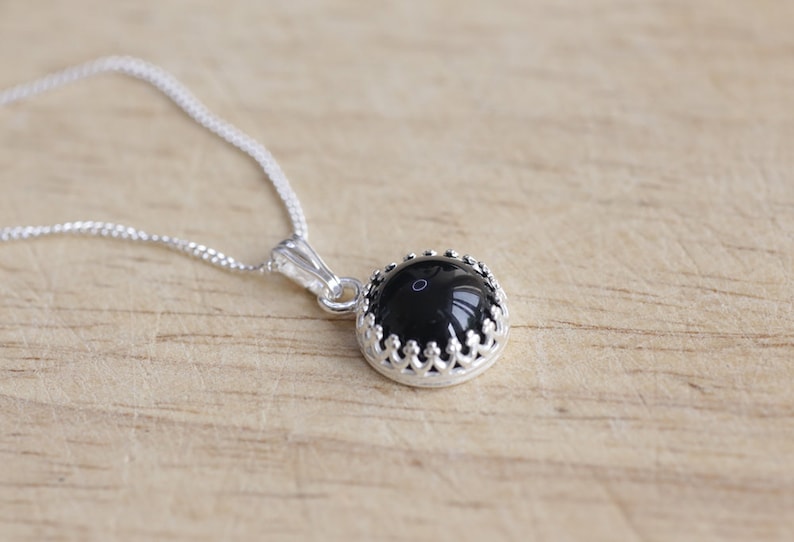 20/'/' sterling silver chain 18/'/' 925 Sterling silver and Black Onyx necklace charm pendant with 16/'/'