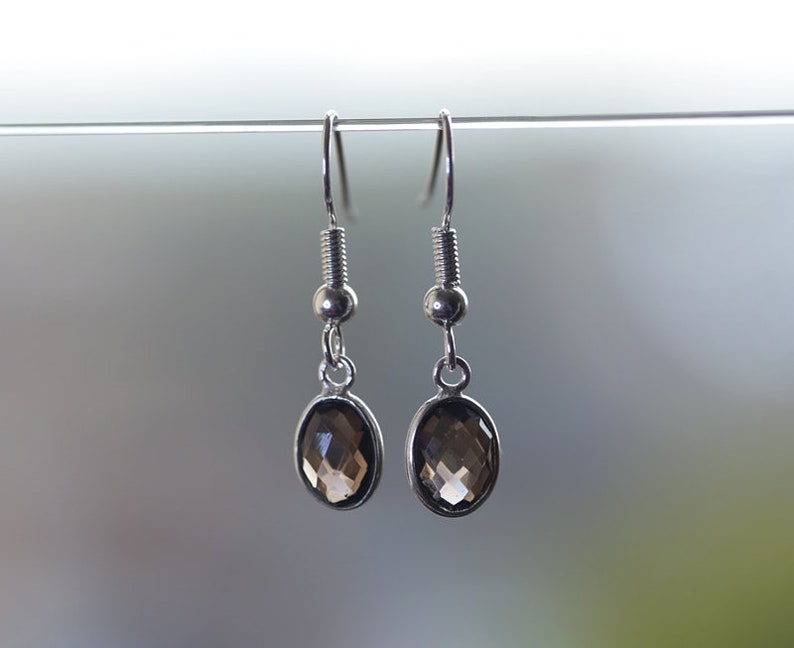 Details about Sterling silver and faceted Smoky Quartz drop earrings Details about Sterling silver and faceted Smoky Quartz drop earrings