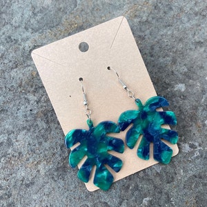 Acrylic Leaf Earrings