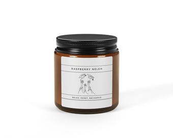 Aromaterapeutyczna świeca sojowa - relaksujący wystrój domu, prezent do samoopieki, spa, wyjątkowa świeca woskowa sojowa, ekologiczny bursztynowy słoik - prezent na ukończenie szkoły