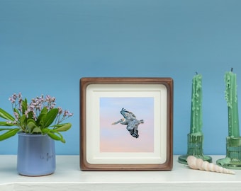 Pelican Art Print: Coastal Bird, Beach House Decor Unframed