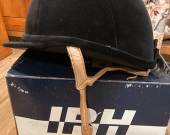International Riding Helmets Velours vintage avec boîte 7 1/4