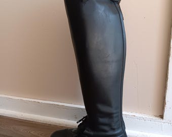 Vintage Konigs Tall Riding Boots Mens Size‎ 5 Leather Dressage Made Germany 80s Konig Boots | eBay main image 3