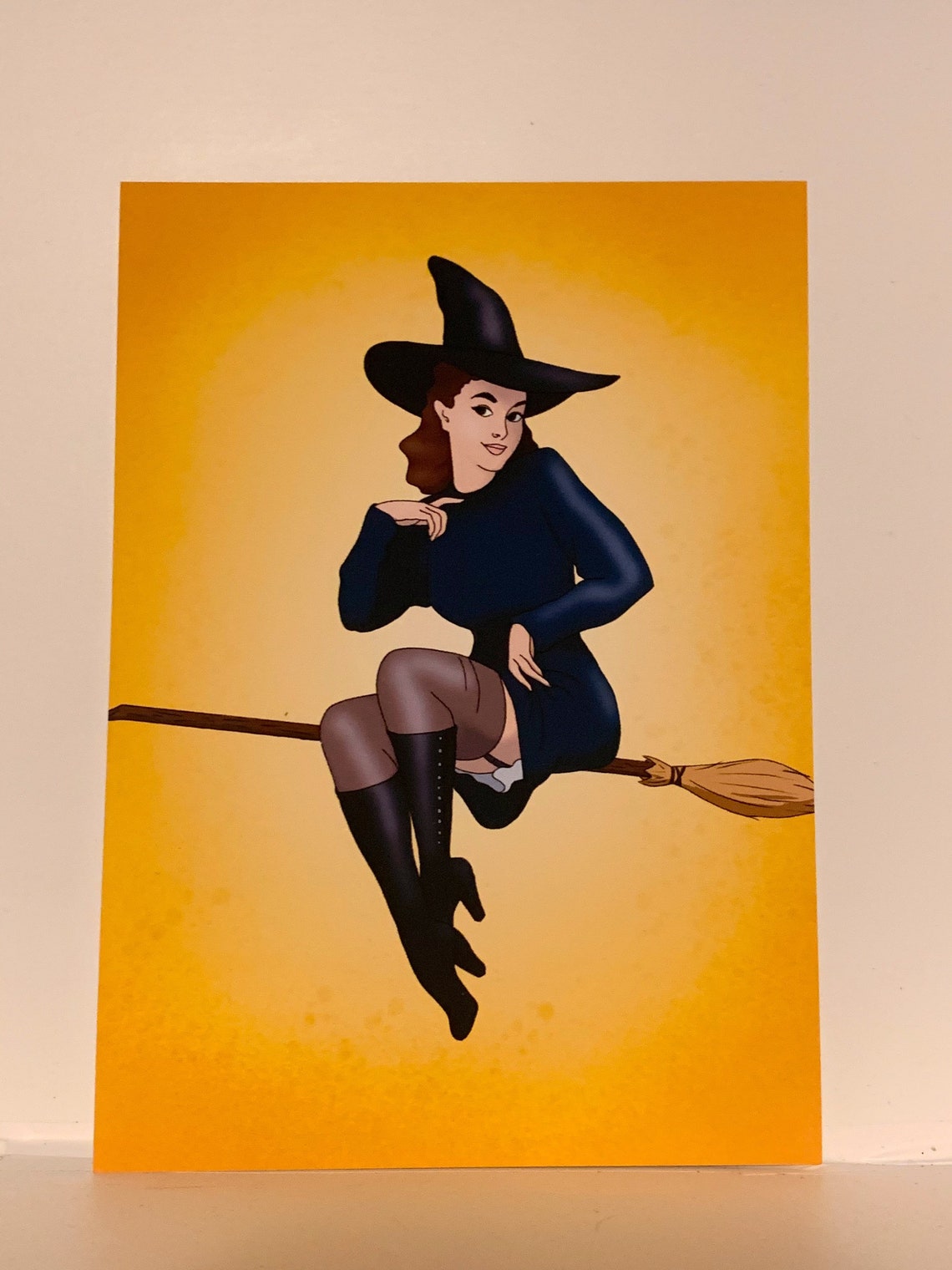 Spooky pin up girls art print Etsy