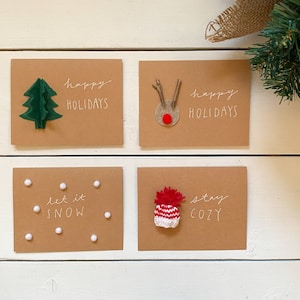 Pack varié de 6 - Cartes de vacances/Noël