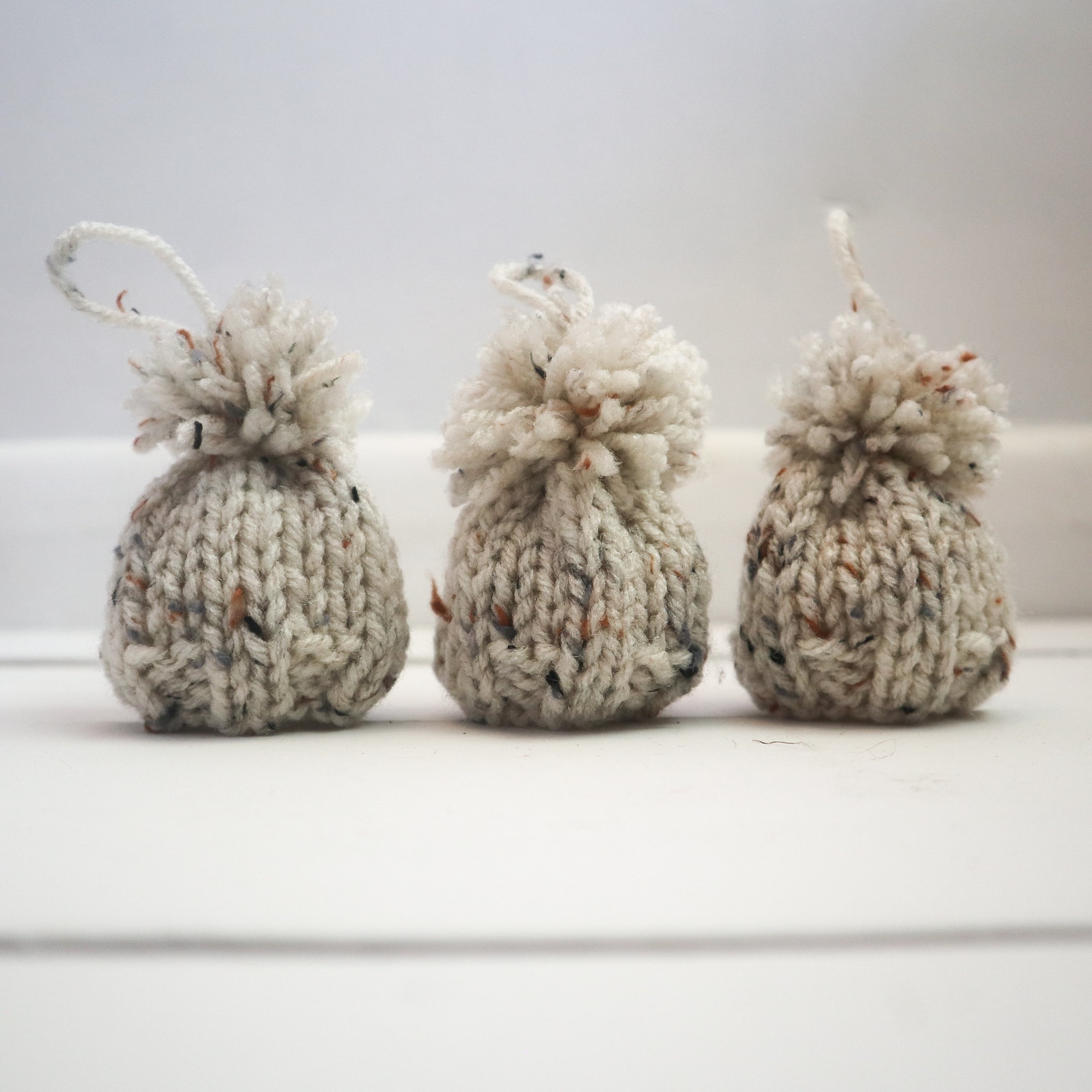 3 Knit Hat Ornaments Etsy