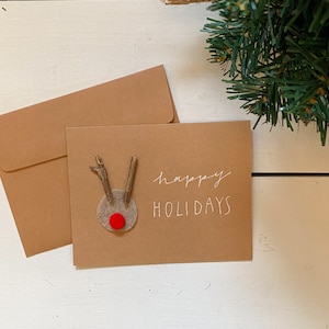 Carte de Noël/Renne/Rudolph