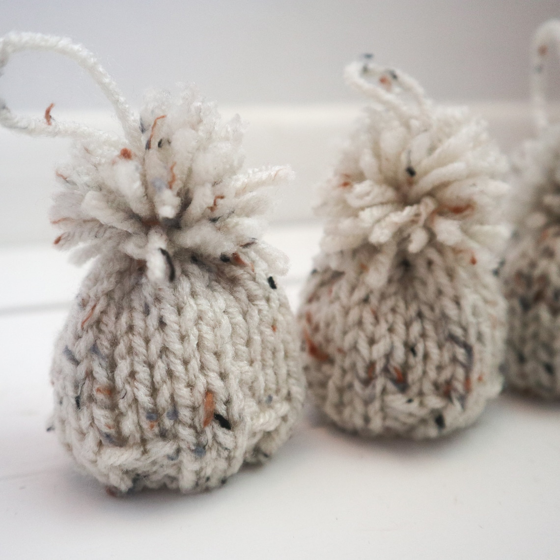 3 Knit Hat Ornaments Etsy