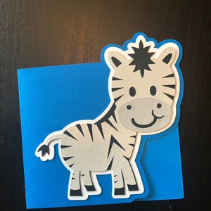 Zebra Karte, alles Gute zum Geburtstag, Karte, nur weil Karte, Karte mit Tier, Karte für Junge oder Mädchen, Blankokarte