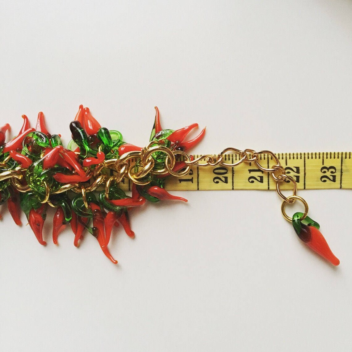 Vintage Italian red chili peppers good luck charm gold tone Etsy