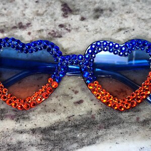 Rhinestone heart summer sunglasses crystal sunnies