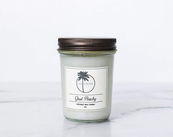 Just Peachy Candle, Unique just Peachy Scented Soy Candle, Luxury Just Peachy Coconut Wax Candle, Handmade Peach Scent Candle, Home Decor