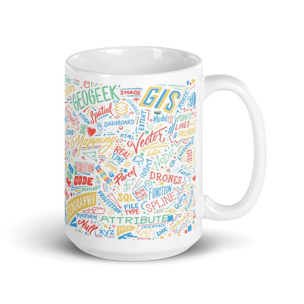 Geospatialology White Glossy Mug