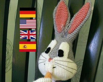 PDF Crochet Pattern Bunny Amigurumi English - German - Spanish