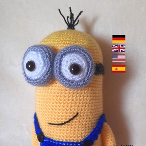 PDF Crochet Pattern Minion Amigurumi English - German - Spanish