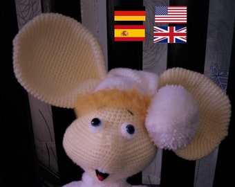 PDF Crochet Pattern Topo Gigio Amigurumi English - German - Spanish