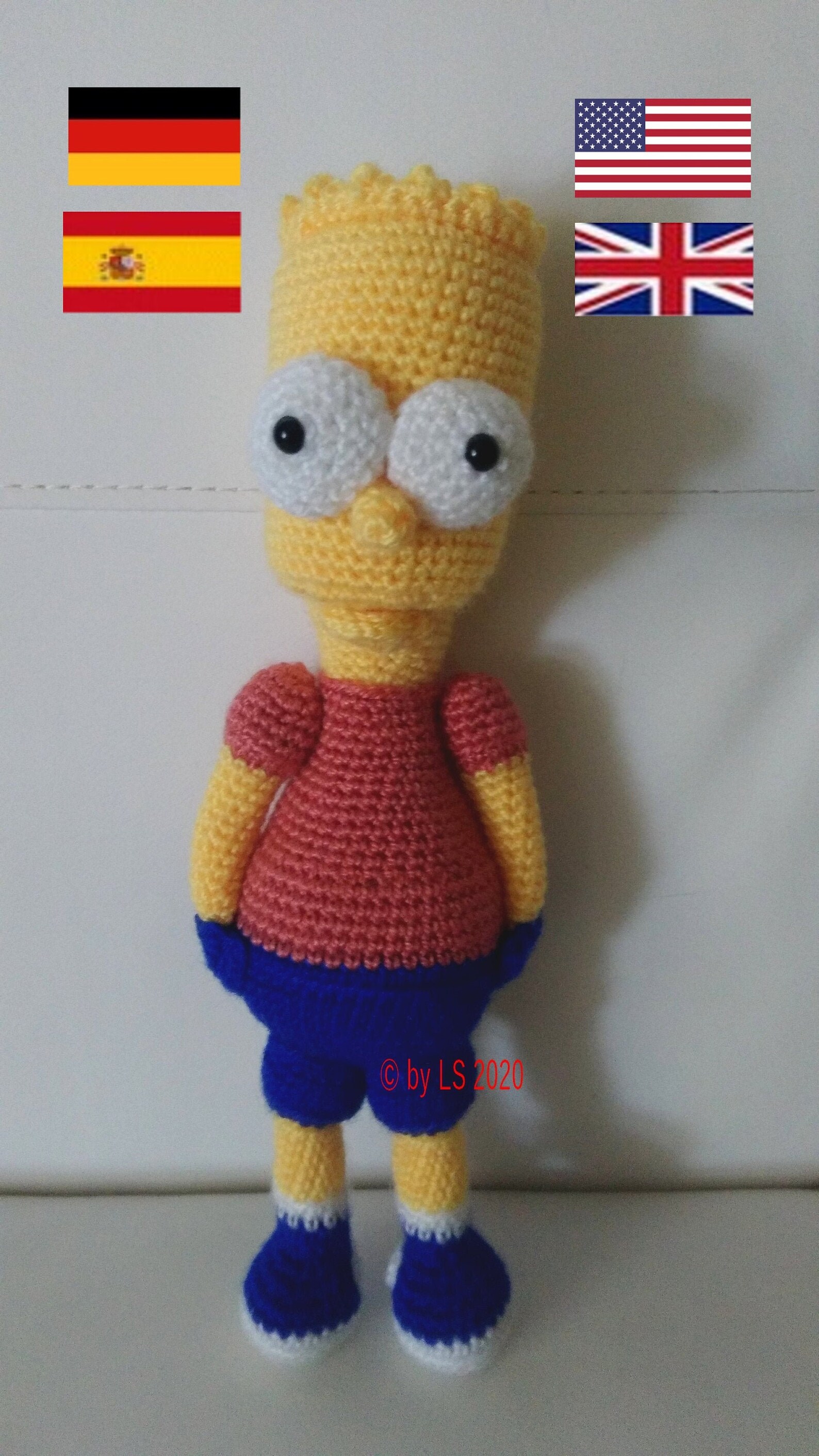 PDF Crochet Pattern Bart Simpson Amigurumi English German - Etsy